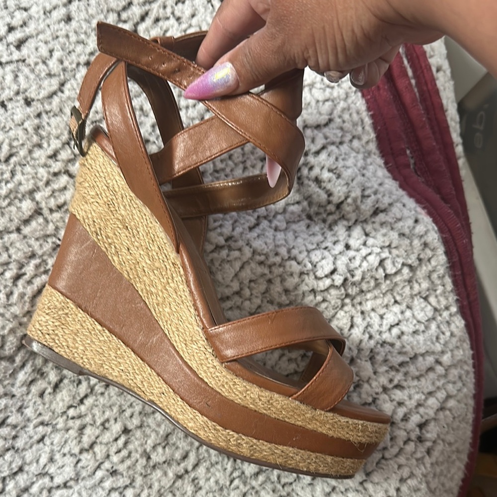 Brown Wedge Sandals